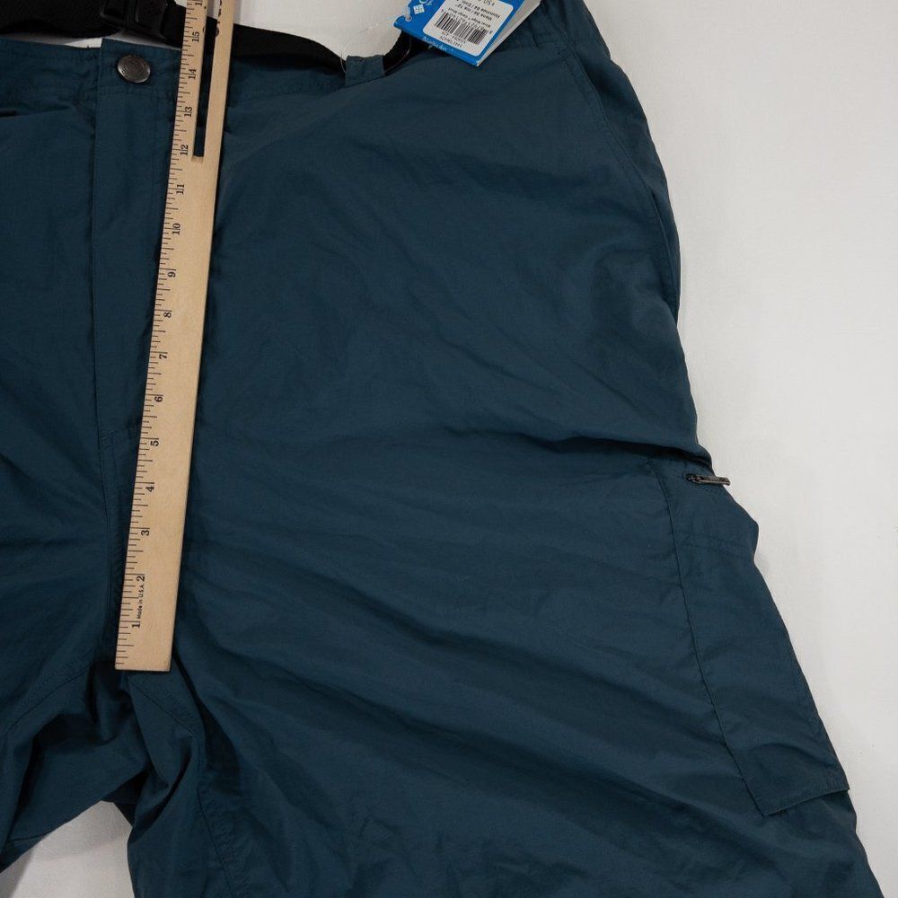 Columbia Silver Ridge Cargo Shorts Mens 53x12 Blue Nylon Belted Outdoor Hiking - Picture 12 of 12